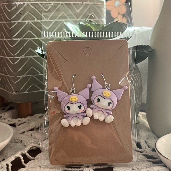 *3 for $20* Purple Sanrio Kuromi Earrings - Picture 3 of 4